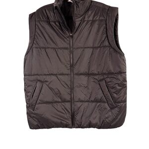 DSG Black Quilted Puffer Vest with‎ Stand-Up Collar